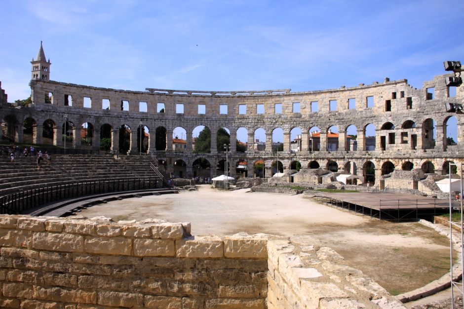 A view of the arena inside the amphitheatre